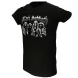 Black Sabbath Zwart Wit Foto T-Shirt