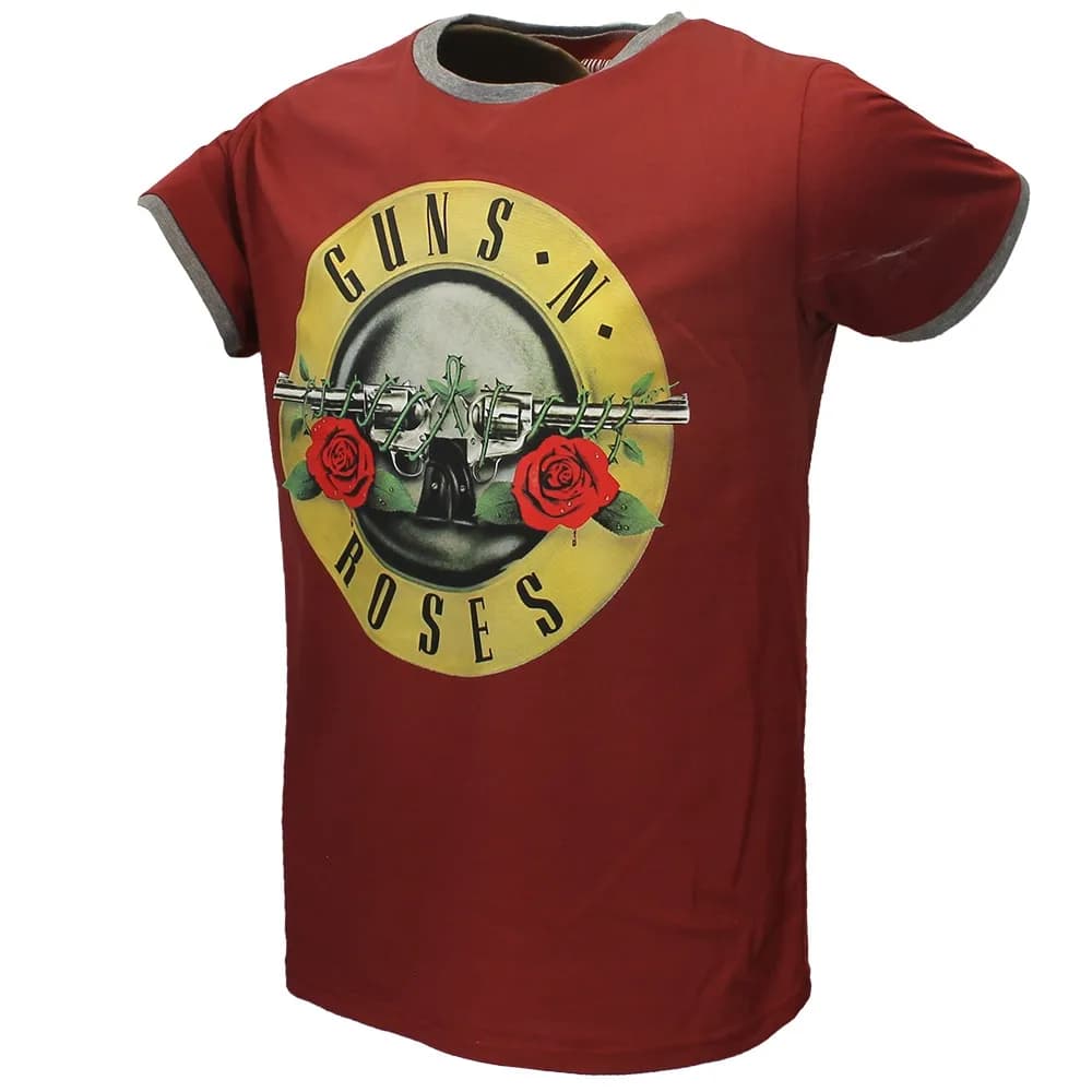 Guns N' Roses Logo Ringer T-Shirt Rood