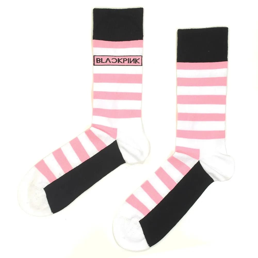 Blackpink Sokken Wit Gestreept