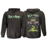 Rick and Morty Sweater Spacecruiser Pullover Hoodie Donkergrijs