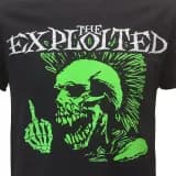 The Exploited Midde Finger Punk Skeleton T-Shirt