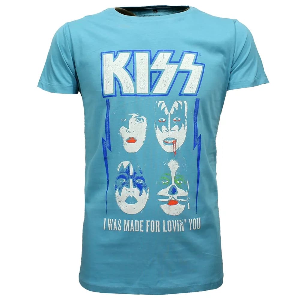 KISS I Was Made For Lovin’ You T-Shirt Blue