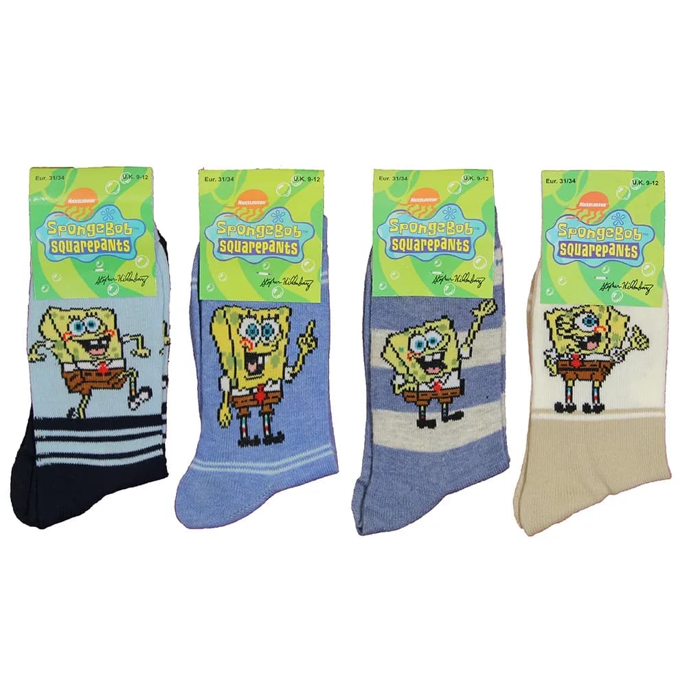 Nickelodeon Spongebob Sokken Kinderen 4-Pack