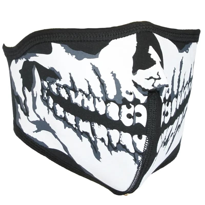 Biker Mondkap Facemask Skimasker Skull Print met Filter
