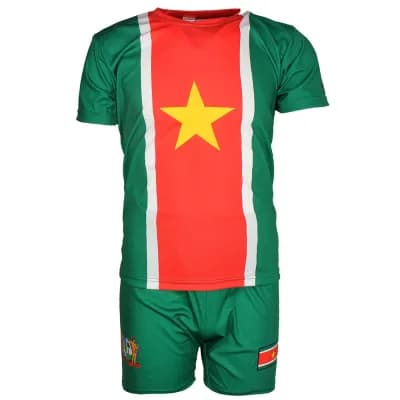 Suriname Oldschool Style Voetbal Tenue T-Shirt + Broek Set