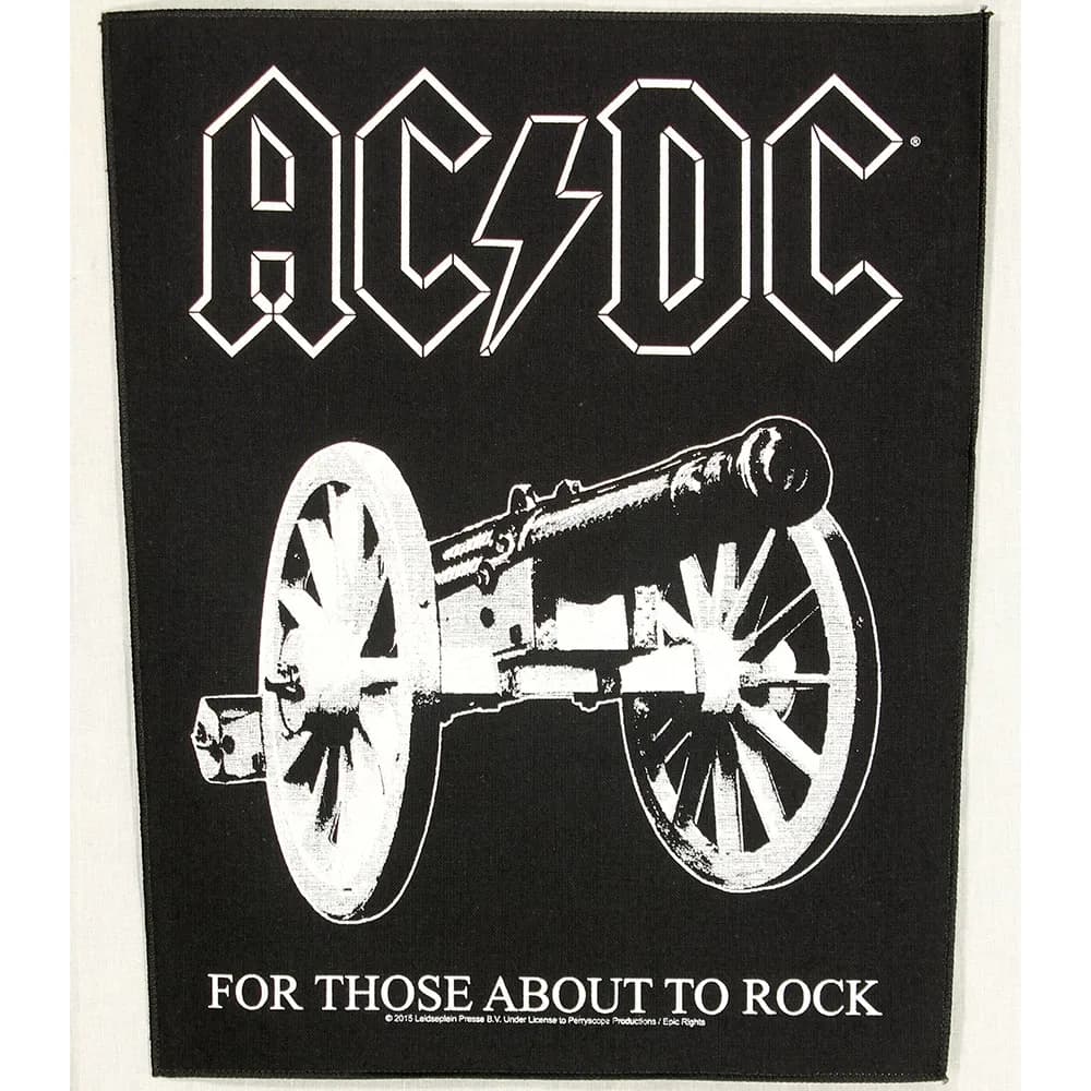 AC/DC For Those About To Rock Motief Grote Rugpatch
