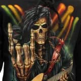 Rock Eagle Glow In The Dark Rock Hand Skeleton Hoodie Vest