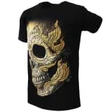 Pierced Skull Rock T-Shirt 3D Glow in The Dark