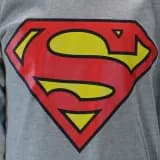 Superman Logo Kinder Langarmshirt Grau