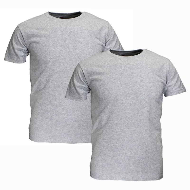 Fruit Of The Loom GROTE MATEN Blanco Katoenen T-Shirts 2-Pack Grijs