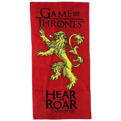 Game of Thrones Hear Me Roar Lannister Badlaken Strandlaken