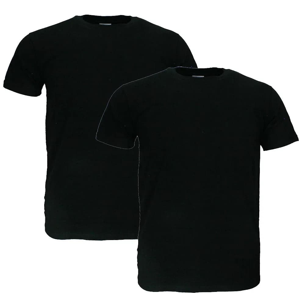 Fruit Of The Loom GROTE MATEN Blanco Katoenen T-Shirts 2-Pack Zwart