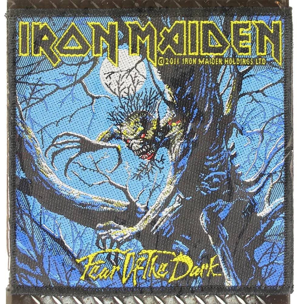 Iron Maiden Fear of the Dark Logo Standard Woven Patch Embleem