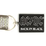 AC/DC Back In Black Metalen Die Cast Relief Logo Sleutelhanger